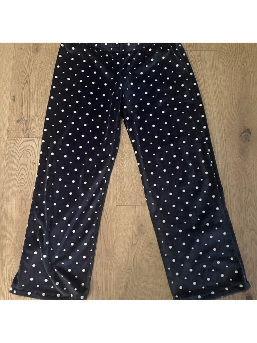 DANIEL BUCHLER GREY VELOUR POLKADOT LOUNGE PANTS  MENS SMALL